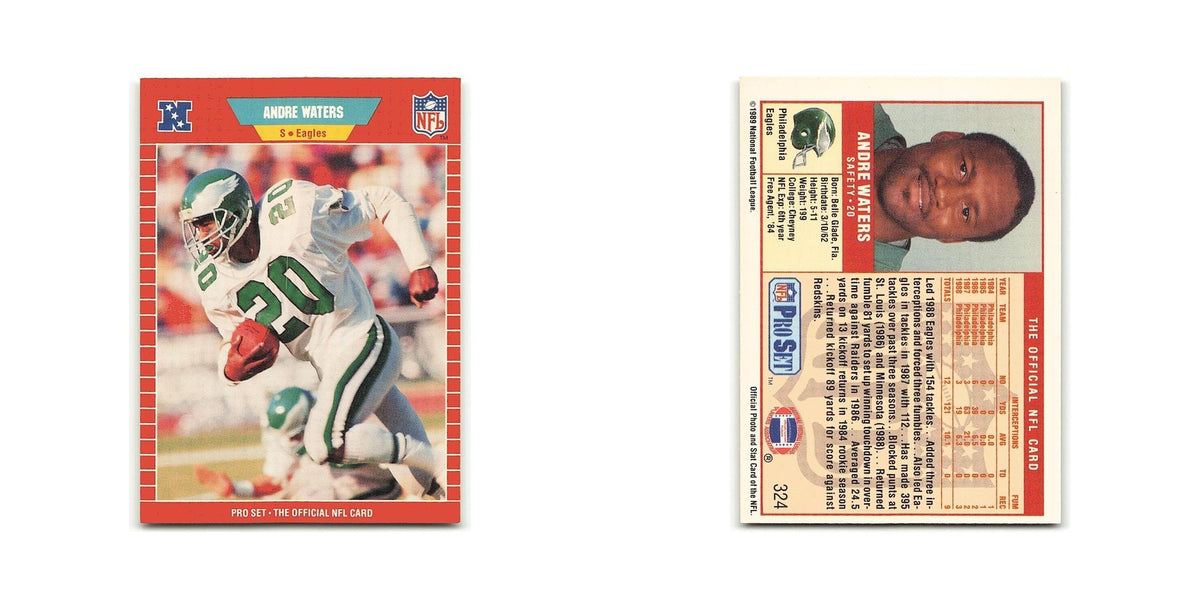 Andre Waters 1989 Pro Set #324 Philadelphia Eagles Football Card NM