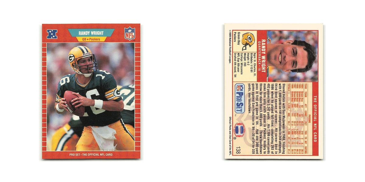 Randy Wright 1989 Pro Set #138 Green Bay Packers Football Card NM