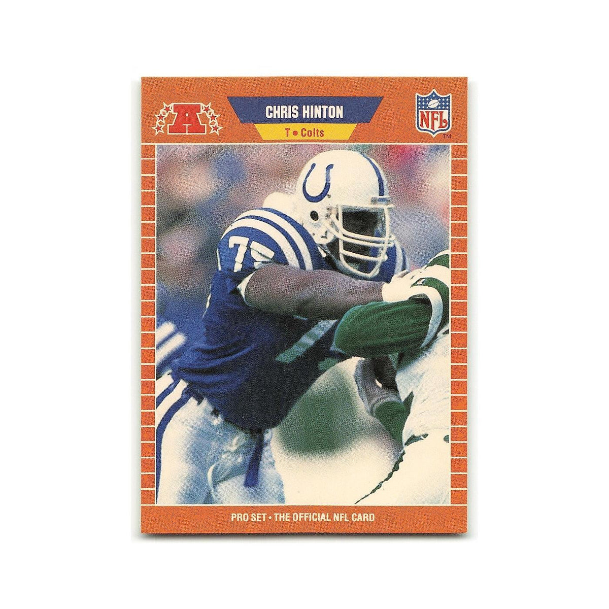 Chris Hinton 1989 Pro Set #163 Indianapolis Colts Football Card NM