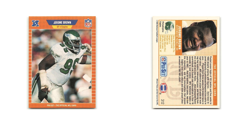 Jerome Brown 1989 Pro Set #312 Philadelphia Eagles Football Card NM