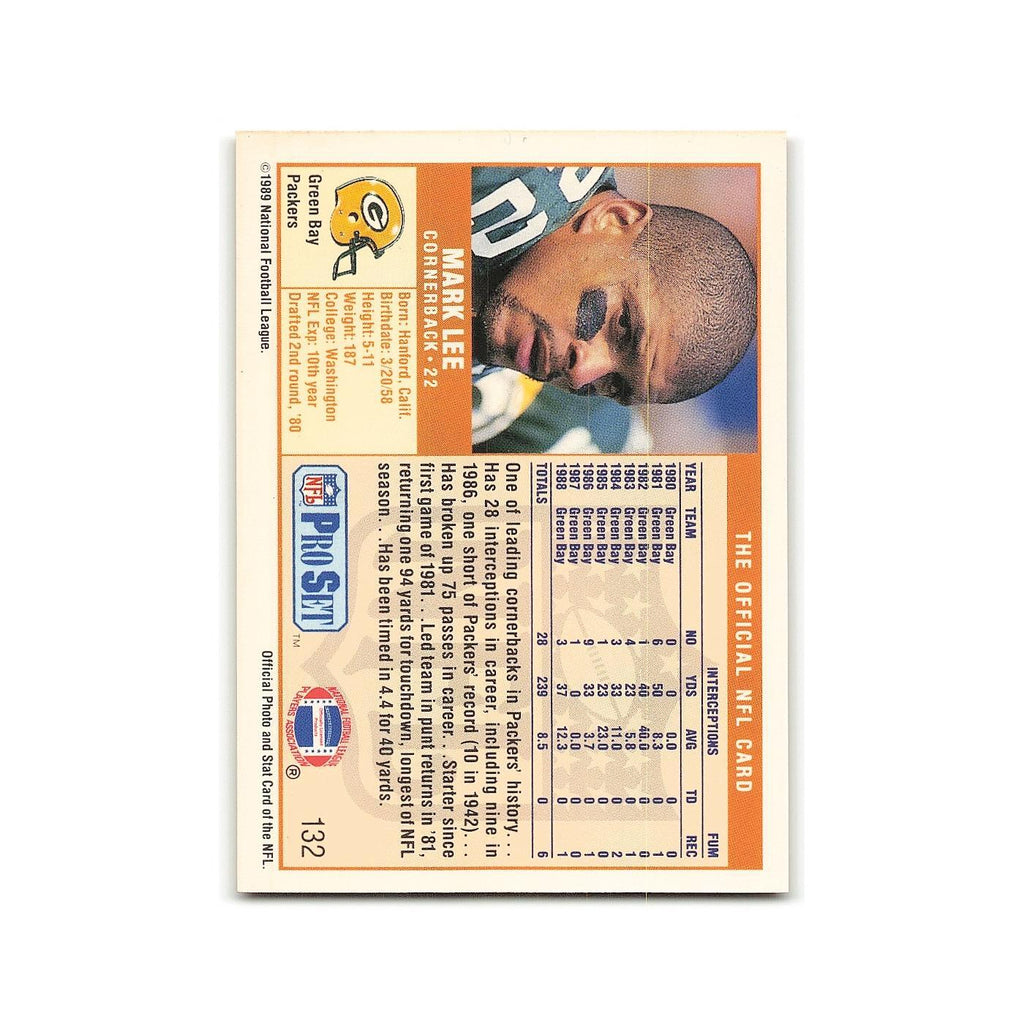 Mark Lee 1989 Pro Set #132 Green Bay Packers Football Card NM