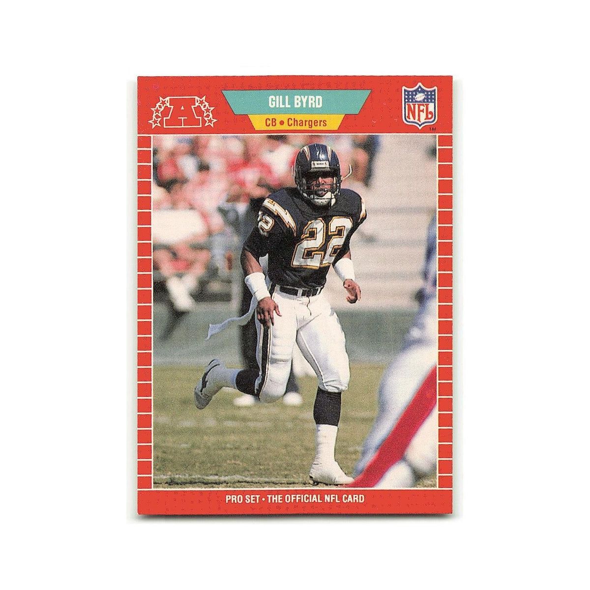 Gill Byrd 1989 Pro Set #358 San Diego Chargers Football Card NM