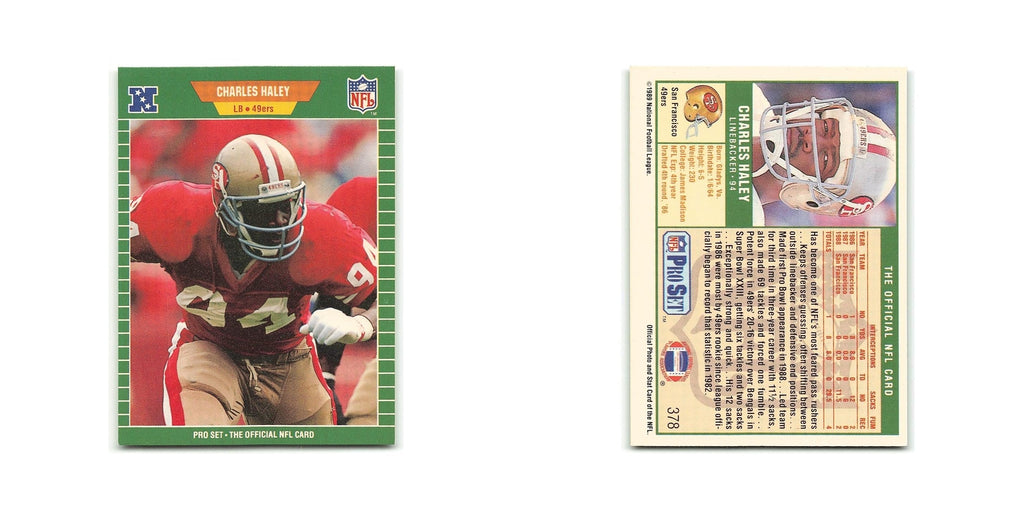 Charles Haley 1989 Pro Set #378 San Francisco 49ers Football Card NM