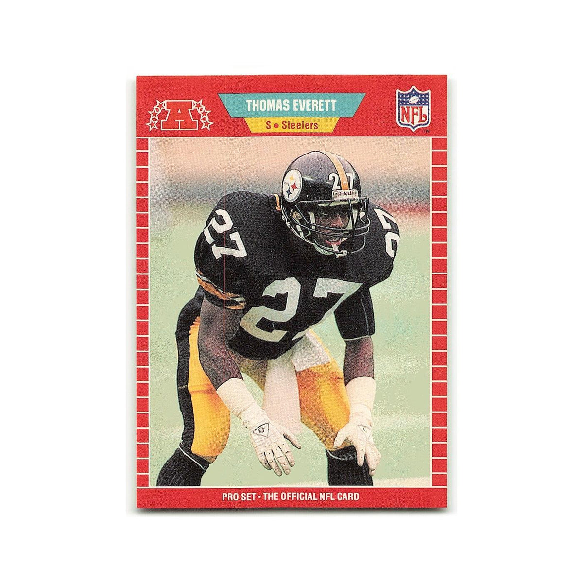 Thomas Everett 1989 Pro Set #345 Pittsburgh Steelers Football Card NM