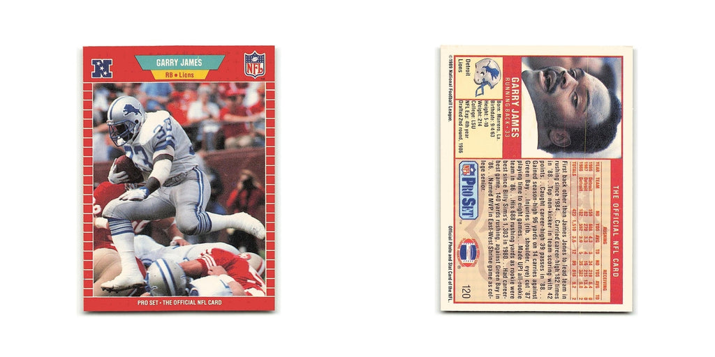 Garry James 1989 Pro Set #120 Detroit Lions Football Card NM