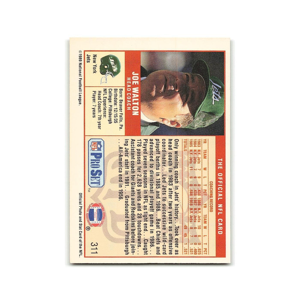 Joe Walton 1989 Pro Set #311 New York Jets Football Card NM