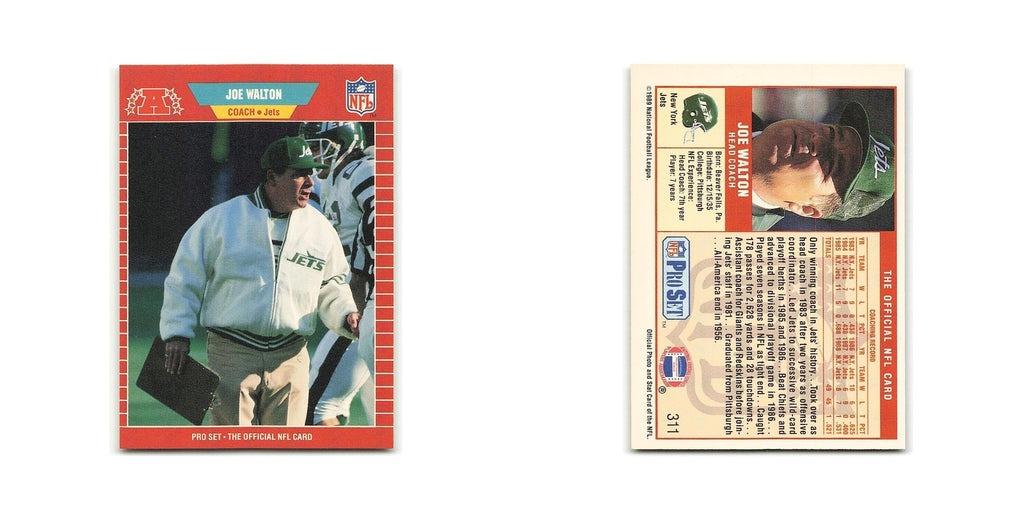 Joe Walton 1989 Pro Set #311 New York Jets Football Card NM