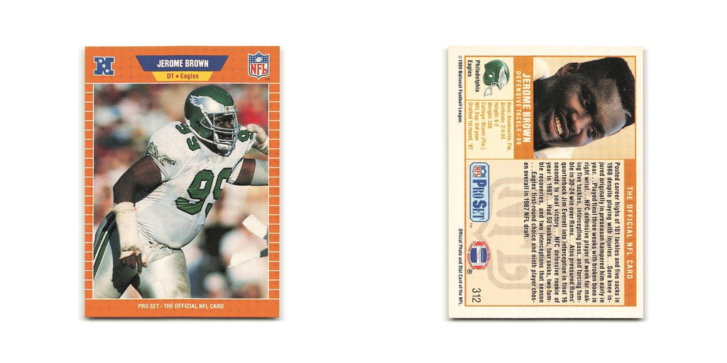 Jerome Brown 1989 Pro Set #312 Philadelphia Eagles Football Card NM