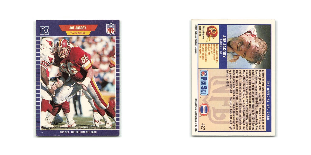 Joe Jacoby 1989 Pro Set #427 Washington Redskins Football Card NM