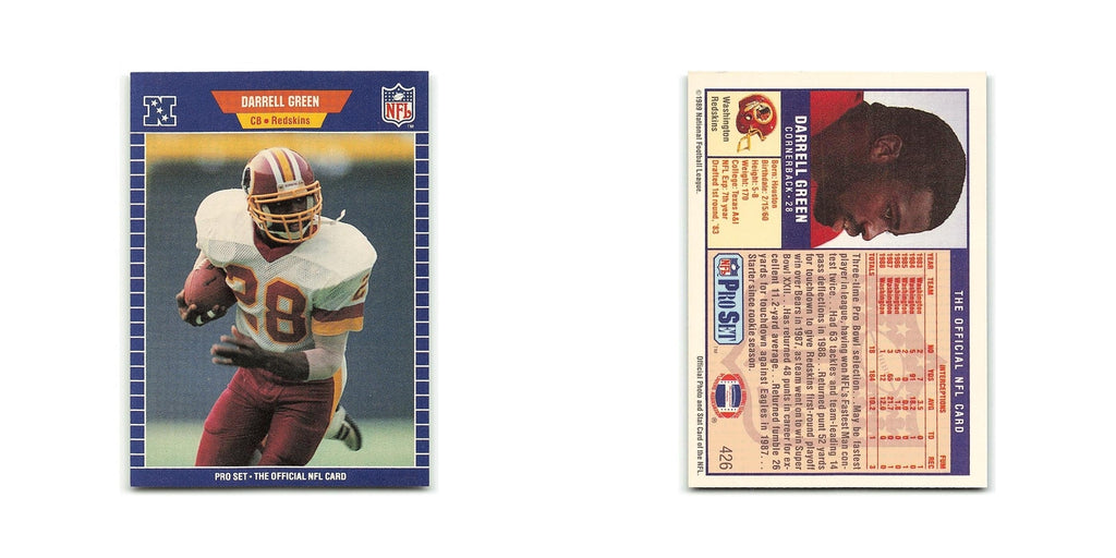 Darrell Green 1989 Pro Set #426 Washington Redskins Football Card NM