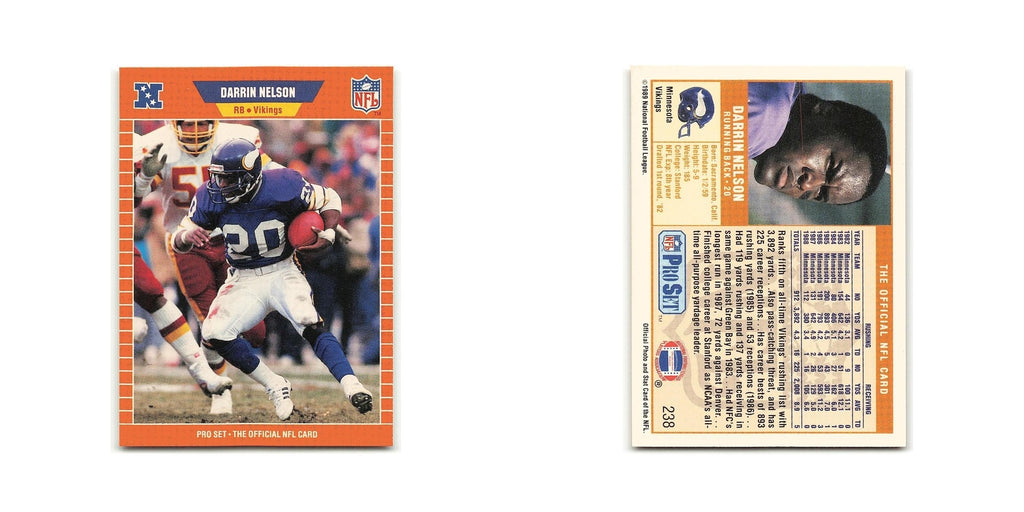 Darrin Nelson 1989 Pro Set #238 Minnesota Vikings Football Card NM