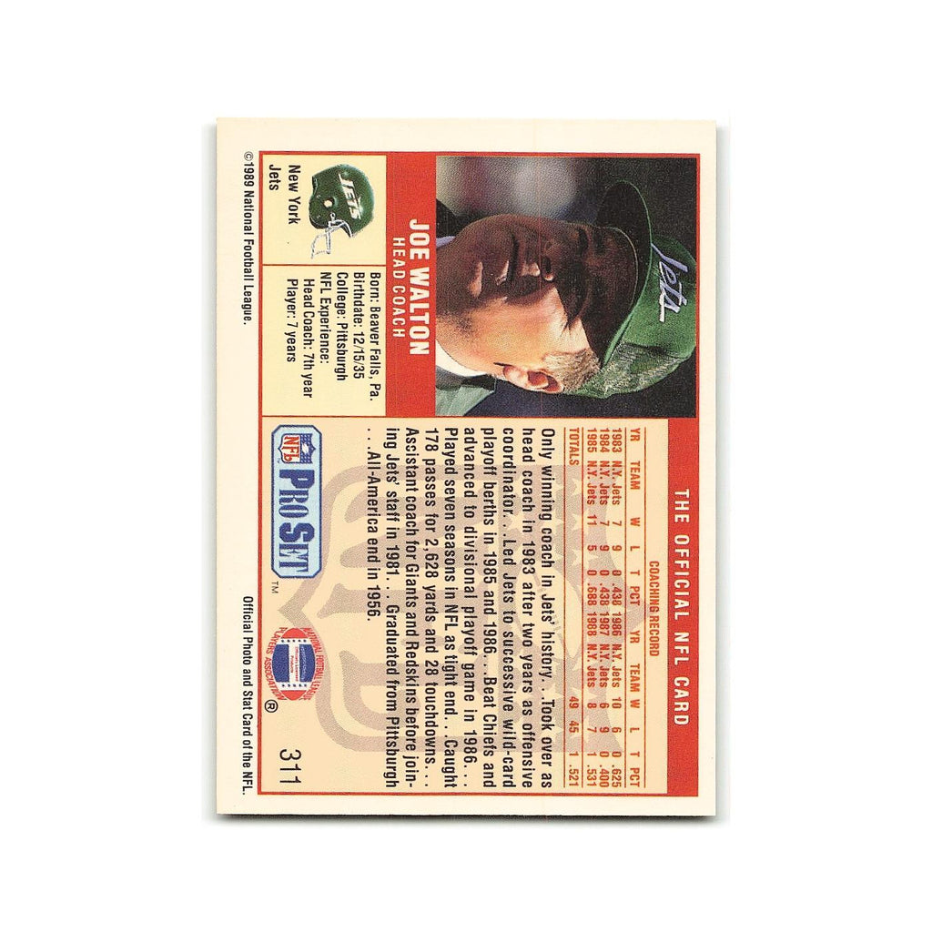 Joe Walton 1989 Pro Set #311 New York Jets Football Card NM