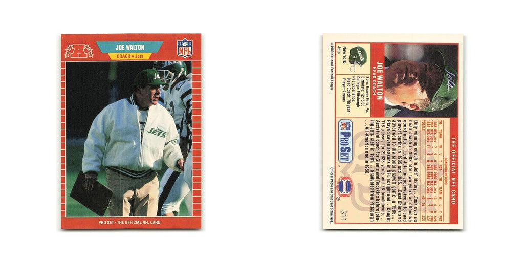 Joe Walton 1989 Pro Set #311 New York Jets Football Card NM