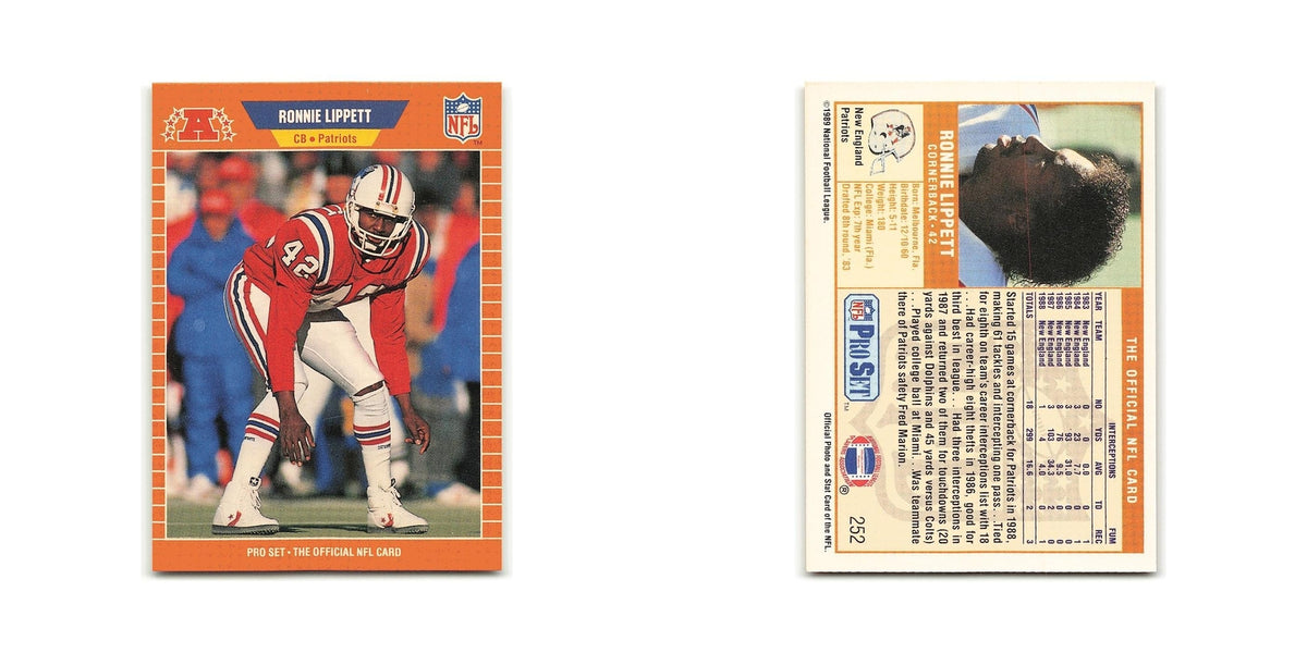 Ronnie Lippett 1989 Pro Set #252 New England Patriots Football Card NM