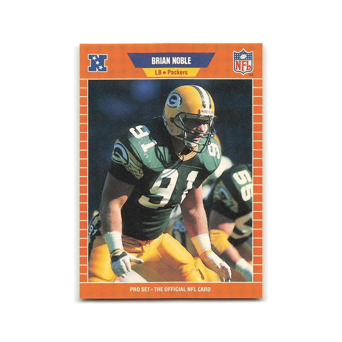 Brian Noble 1989 Pro Set #135 Green Bay Packers Football Card NM