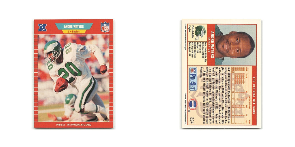 Andre Waters 1989 Pro Set #324 Philadelphia Eagles Football Card NM