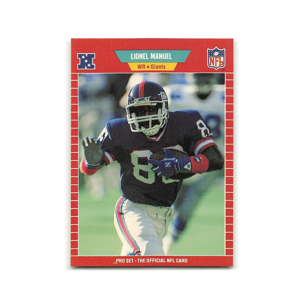 Lionel Manuel 1989 Pro Set #287 New York Giants Football Card NM