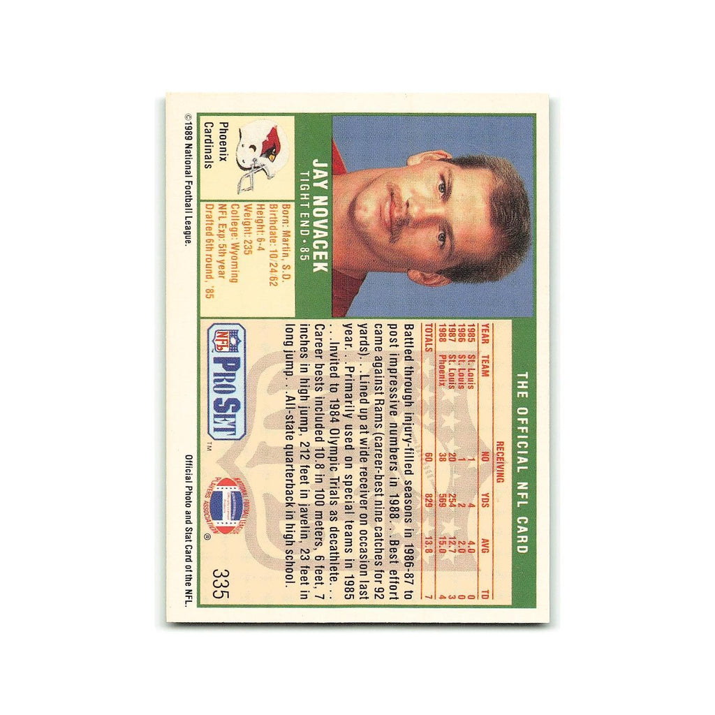 Jay Novacek 1989 Pro Set #335 Phoenix Cardinals Football Card NM