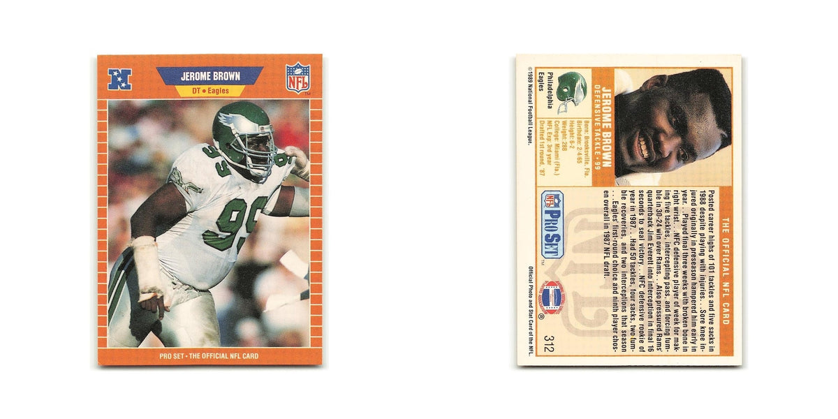 Jerome Brown 1989 Pro Set #312 Philadelphia Eagles Football Card NM