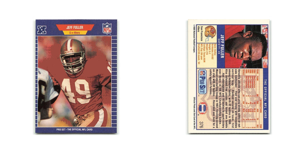 Jeff Fuller 1989 Pro Set #376 San Francisco 49ers Football Card NM