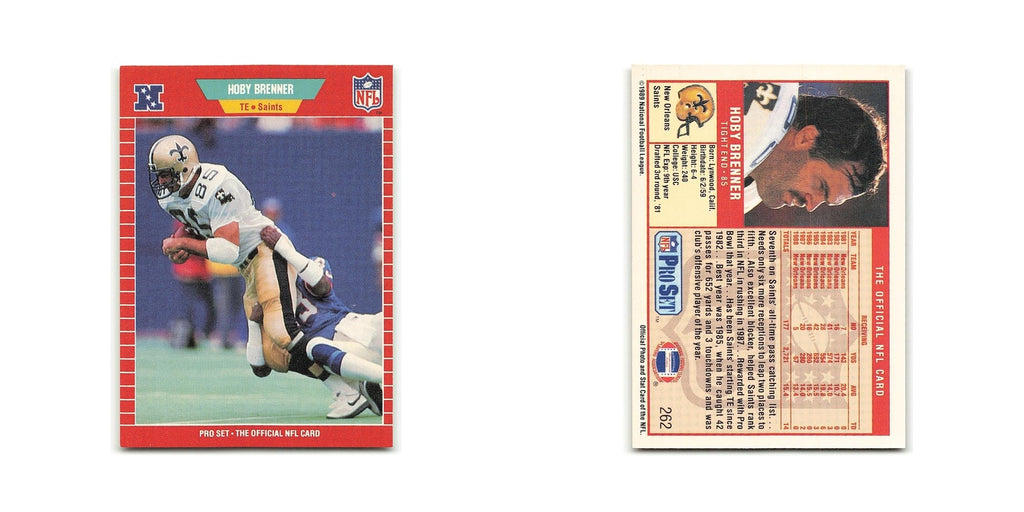 Hoby Brenner 1989 Pro Set #262 New Orleans Saints Football Card NM