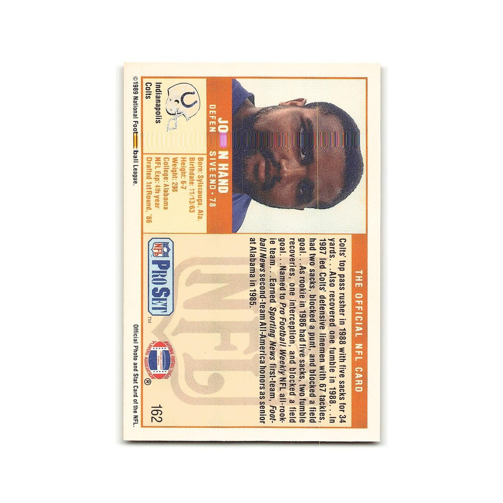 Jon Hand 1989 Pro Set #162 Indianapolis Colts Football Card NM