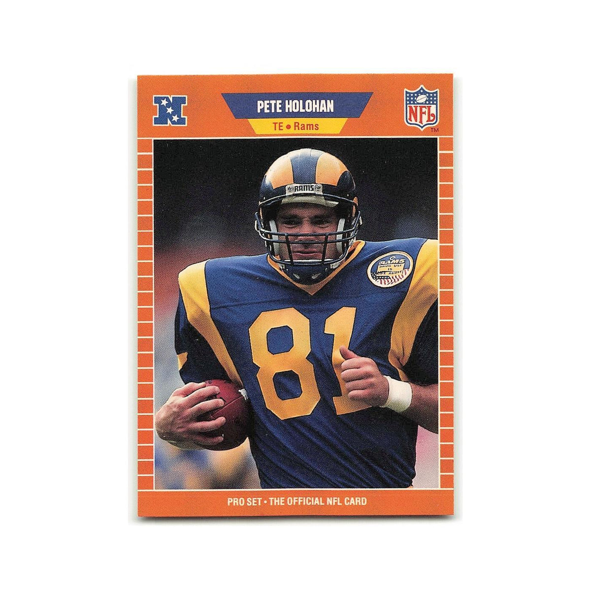 Pete Holohan 1989 Pro Set #202 Los Angeles Rams Football Card NM