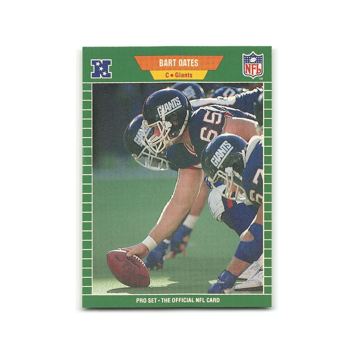 Bart Oates 1989 Pro Set #290 New York Giants Football Card NM
