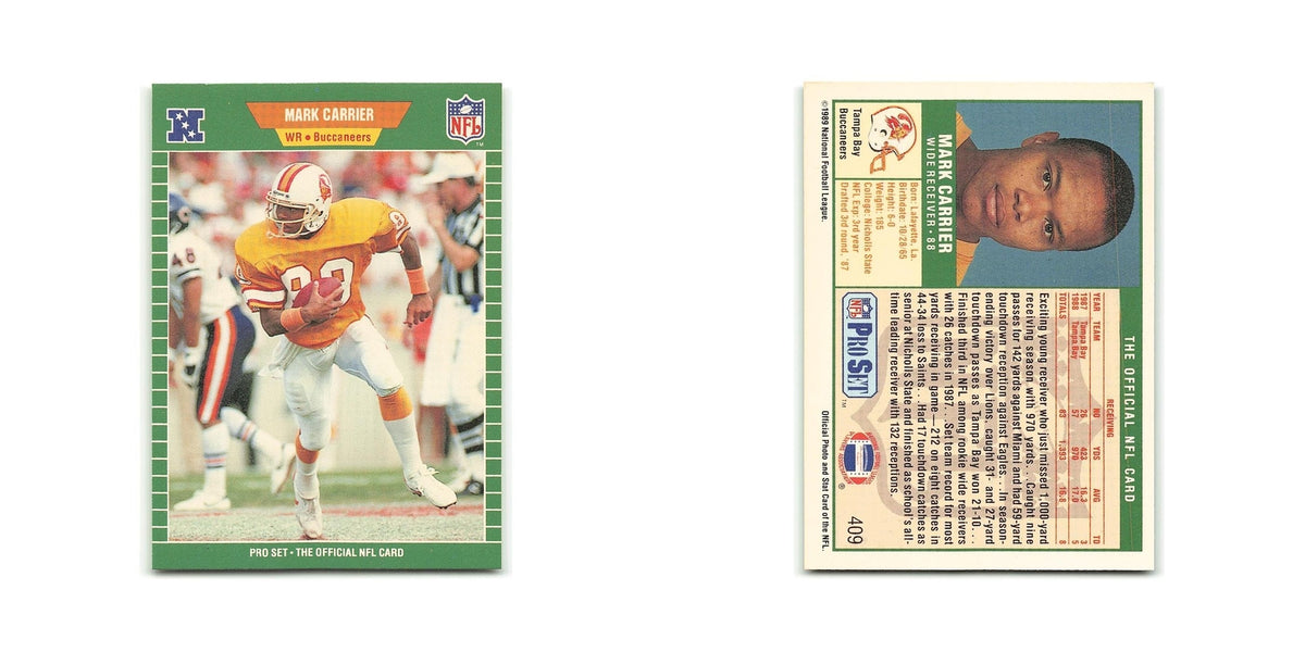 Mark Carrier 1989 Pro Set #409 Tampa Bay Buccaneers Football Card NM