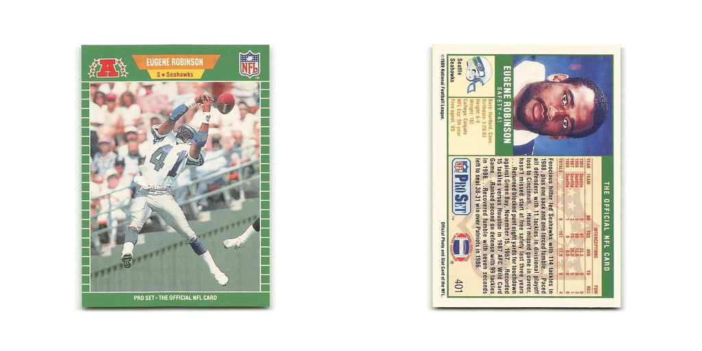 Eugene Robinson 1989 Pro Set #401 Seattle Seahawks Football Card NM