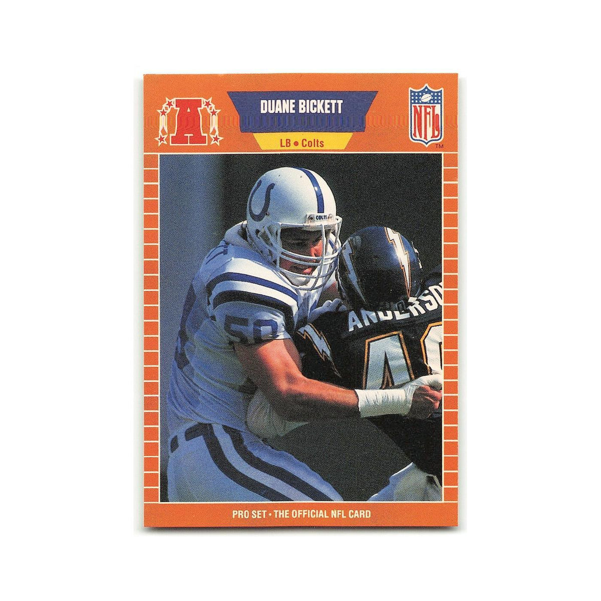 Duane Bickett 1989 Pro Set #157 Indianapolis Colts Football Card NM