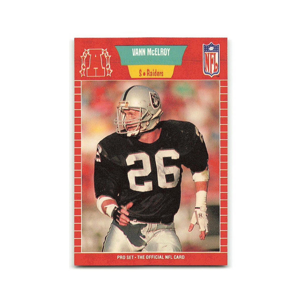 Vann McElroy 1989 Pro Set #187 Los Angeles Raiders Football Card NM