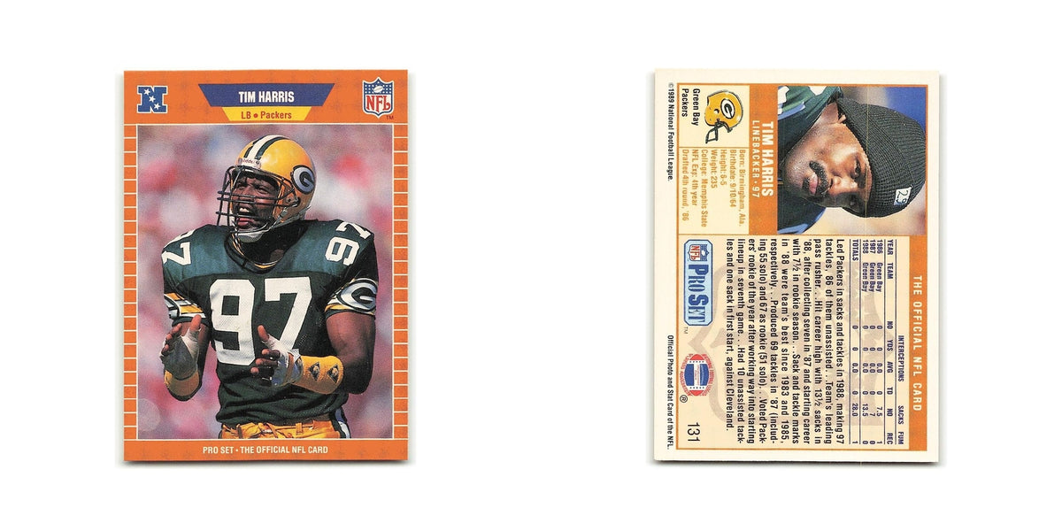 Tim Harris 1989 Pro Set #131 Green Bay Packers Football Card NM
