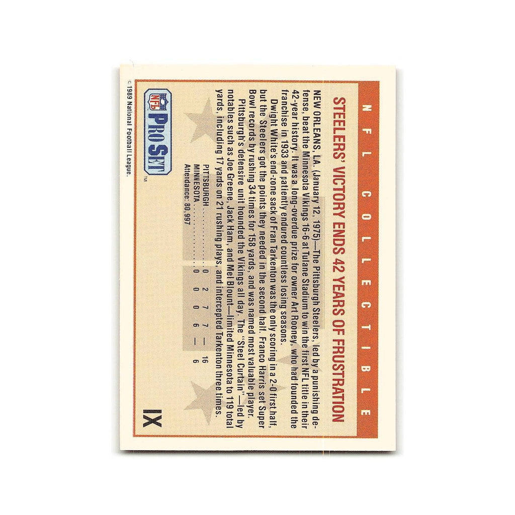 Super Bowl X 1989 Pro Set #IX Dallas Cowboys/Denver Broncos Football Card NM