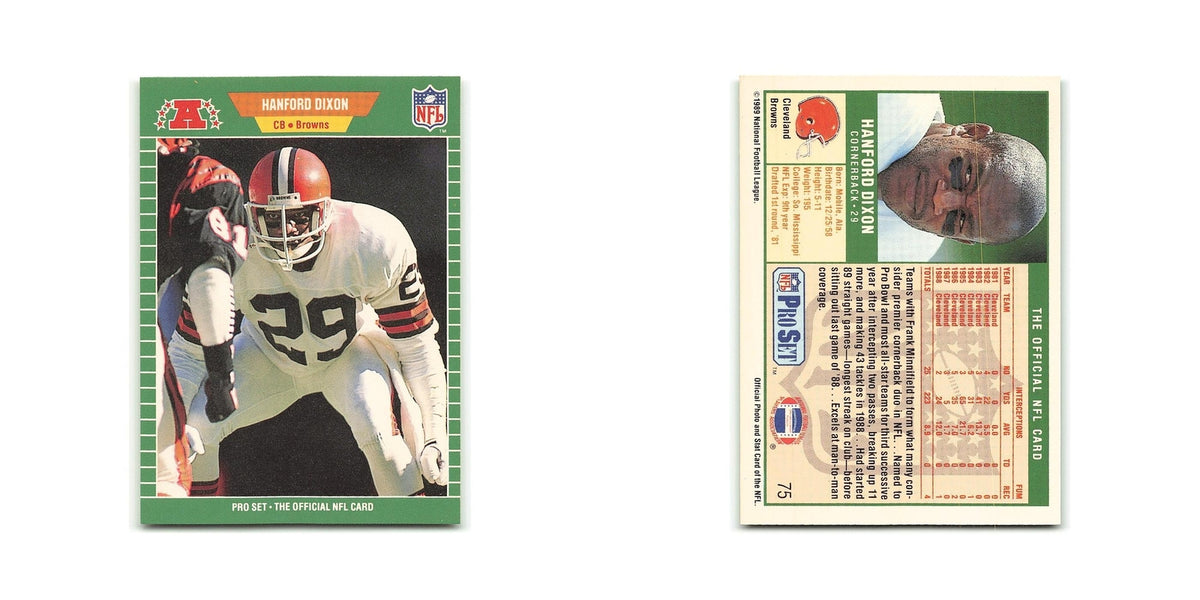 Hanford Dixon 1989 Pro Set #75 Cleveland Browns Football Card NM