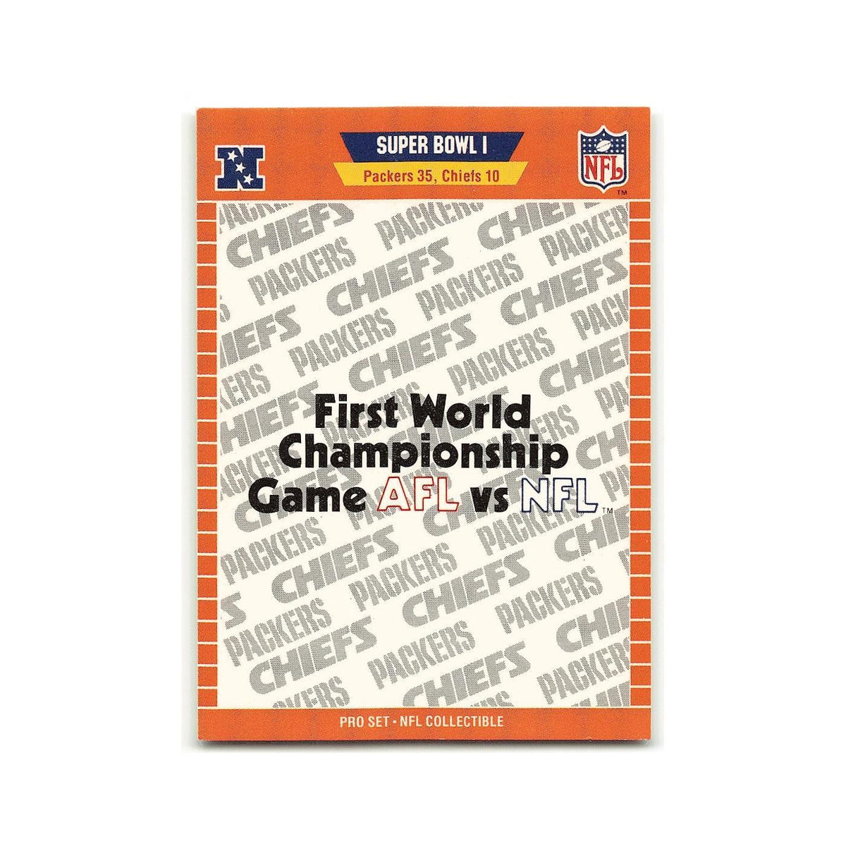 Super Bowl I 1989 Pro Set #I Oakland Raiders/Philadelphia Eagles NM