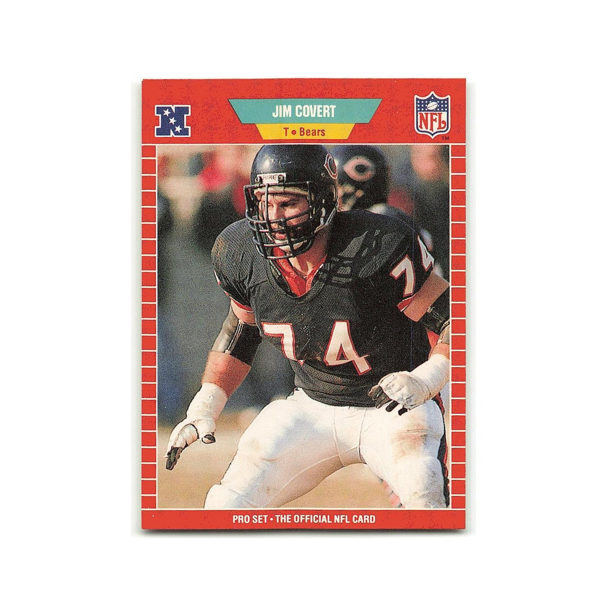 Jim Covert 1989 Pro Set #37 Chicago Bears Football Card NM