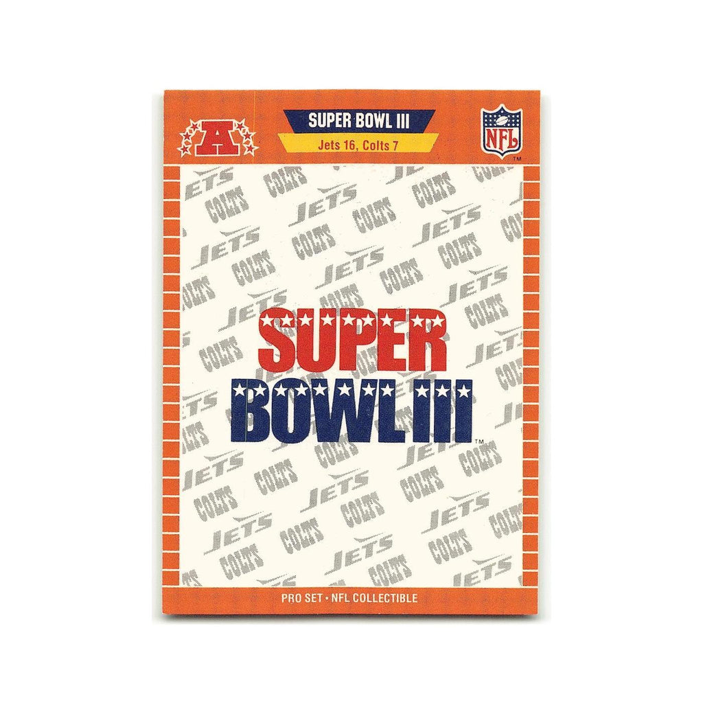 Super Bowl 1989 Pro Set #III New York Jets/Baltimore Colts Football Card NM
