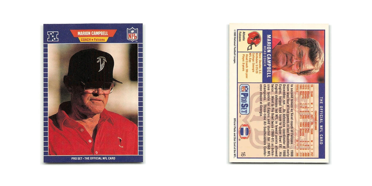 Marion Campbell 1989 Pro Set #16 Atlanta Falcons Football Card NM