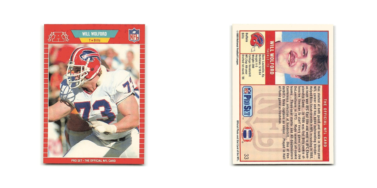 Will Wolford 1989 Pro Set #33 Buffalo Bills Football Card NM