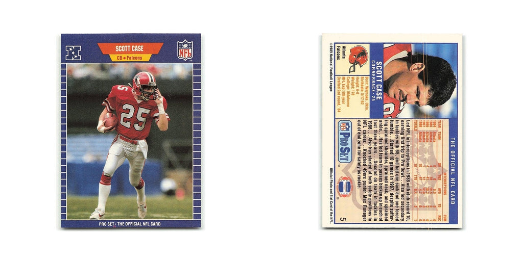 Scott Case 1989 Pro Set #5 Atlanta Falcons Football Card NM