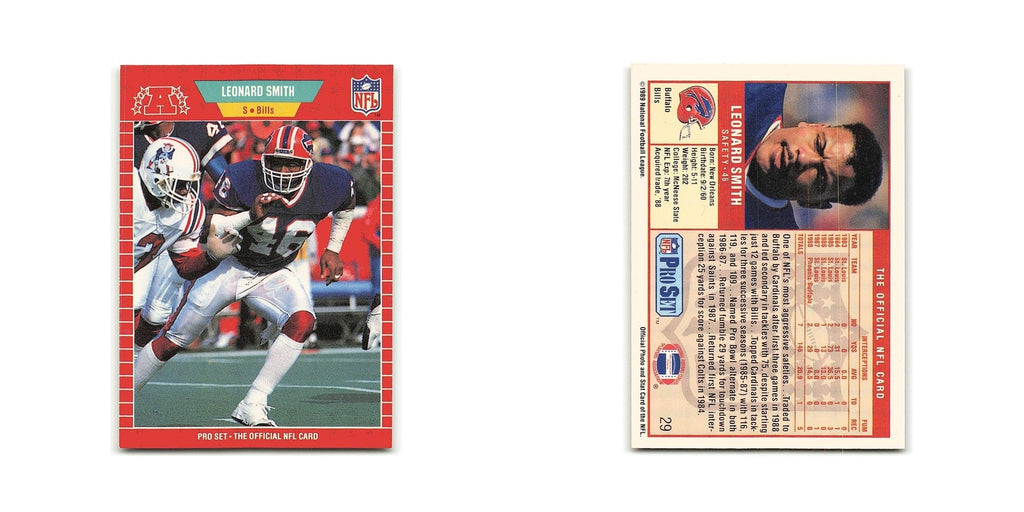 Leonard Smith 1989 Pro Set #29 Buffalo Bills Football Card NM