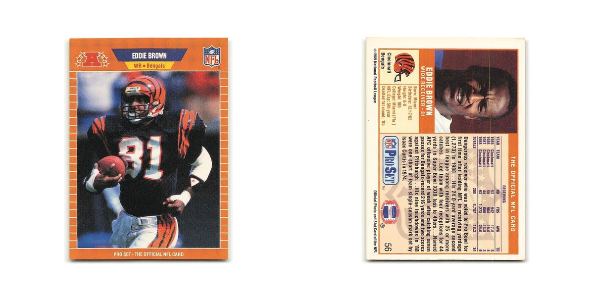Eddie Brown 1989 Pro Set #56 Cincinnati Bengals Football Card NM