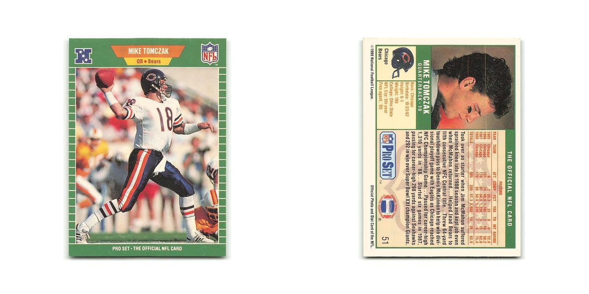 Mike Tomczak 1989 Pro Set #51 Chicago Bears Football Card NM