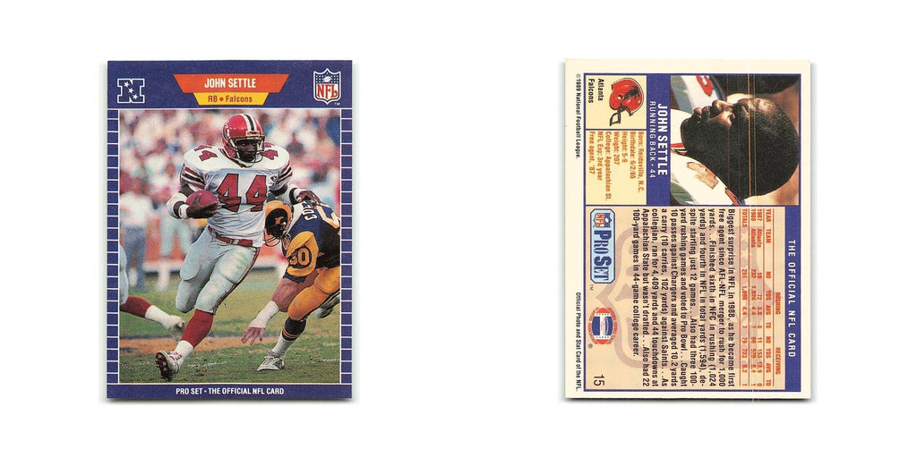 John Settle 1989 Pro Set #15 Atlanta Falcons Football Card NM