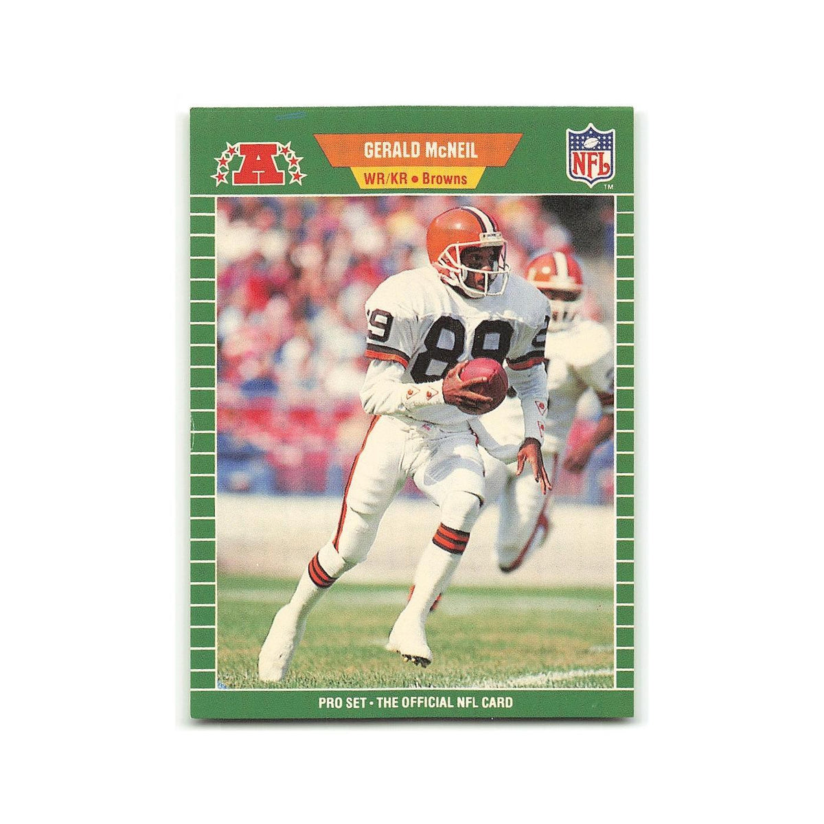 Gerald McNeil 1989 Pro Set #81 Cleveland Browns Football Card NM