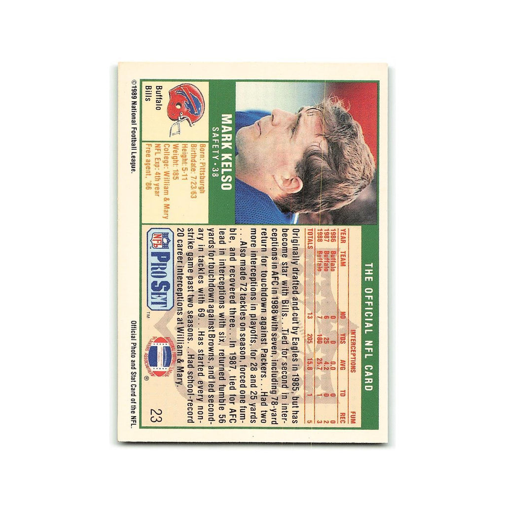 Mark Kelso 1989 Pro Set #23 Buffalo Bills Football Card NM
