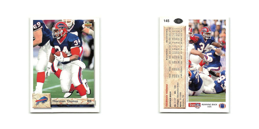 Thurman Thomas 1992 Upper Deck #145 Buffalo Bills Football Card NM