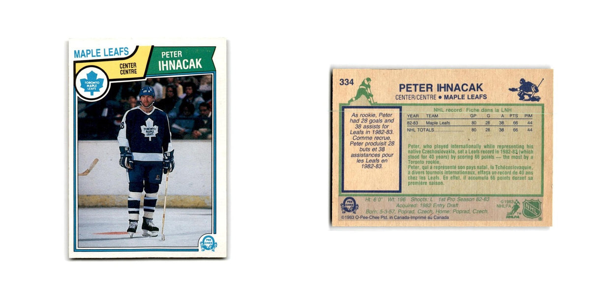 1983 O-Pee-Chee Peter Ihnacak RC Toronto Maple Leafs #334
