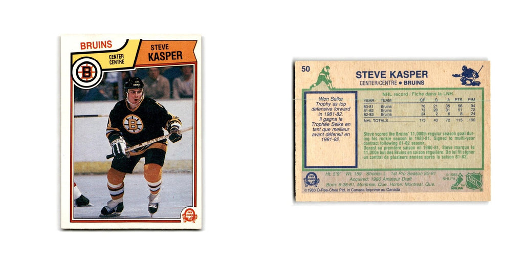1983 O-Pee-Chee Steve Kasper Boston Bruins #50